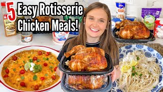 5 of the BEST Recipes Using Rotisserie Chicken! | Quick & EASY Tasty Chicken Dinners | Julia Pacheco