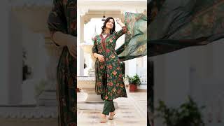 Simple kurthie shorts |Ladies long salvar sets shorts | #fashion #kurtisstyle #kurtis #latest #art