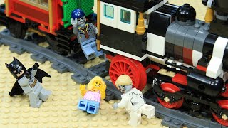 Lego Train Batman Escape from Zombie Attack