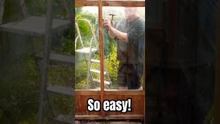 Satisfying Glass Install! #greenhouse @JanesGrowingGarden
