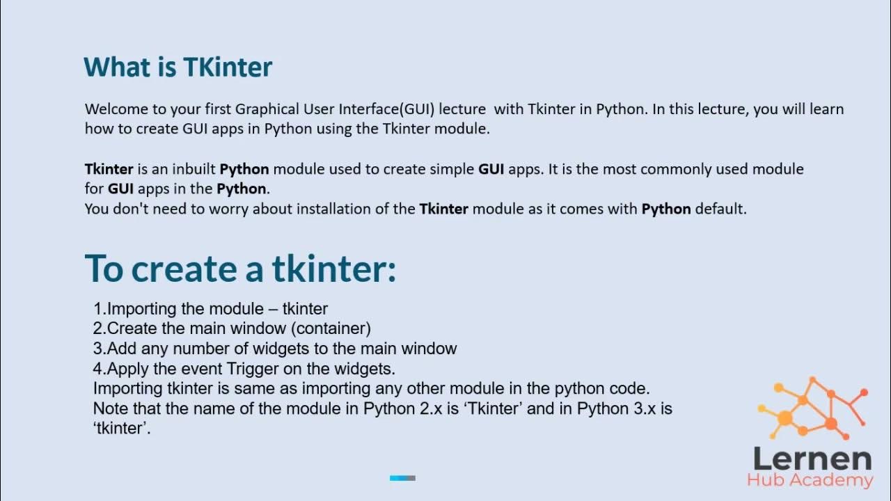 What is Tkinter? | Create Your First GUI Window in Python ...