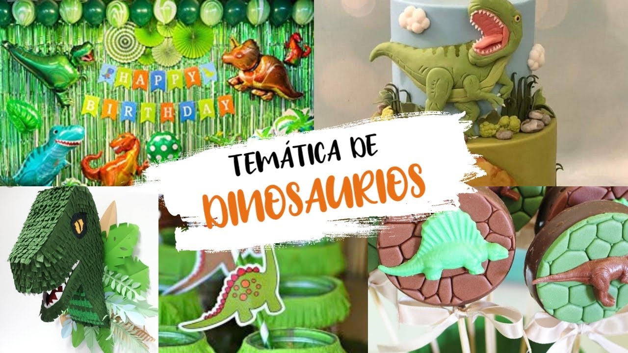 IDEAS PARA FIESTA CON TEMÁTICA DE DINOSAURIOS I PASTELES, CUPCAKES, GELATINAS, PIÑATAS Y MAS...