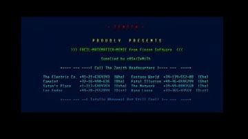 Commodore Amiga demo: Zenith - Facil-Matematica-Mente cracktro