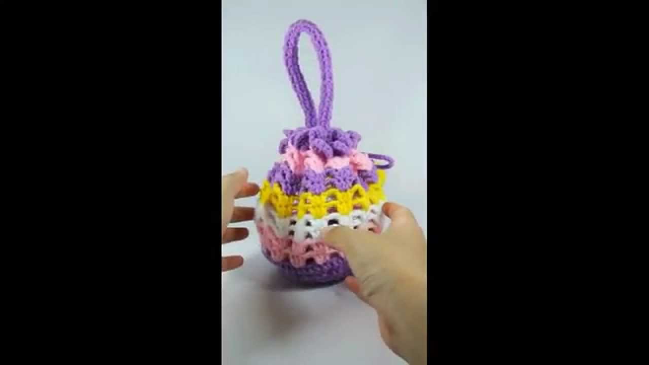 CROCHET KNITTED Handmade Bonding Bag Travel Pouch