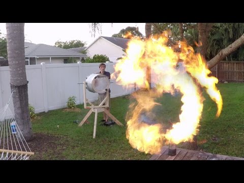 Backyard Vortex Cannon Shoots Rings Of Fire