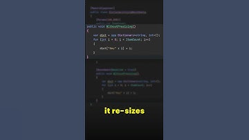 Pre-sizing dictionaries is cool in C#