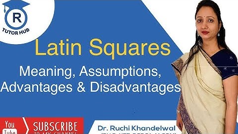 Latin Squares | Design of Experiments | Dr. Ruchi Khandelwal