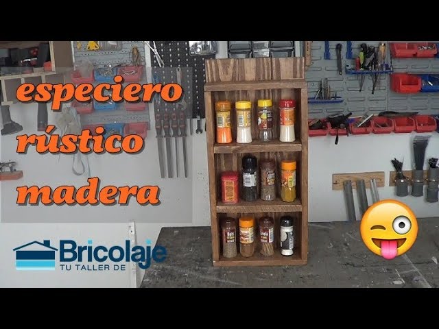 Hacer ORGANIZADOR de ESPECIAS ¡DIY en madera! // Bricomania 