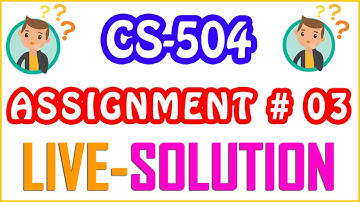 CS504 - Software Engineering - I Assignment No 03 Live Solution
