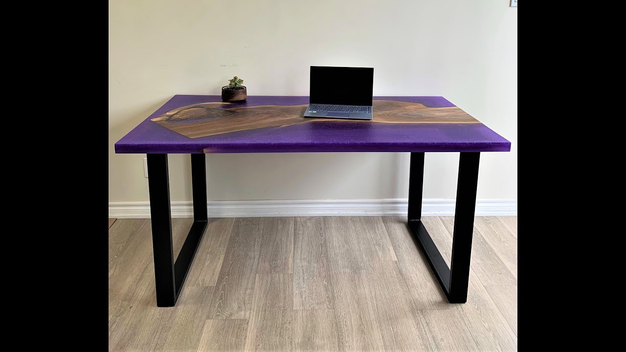 Reverse Epoxy Desk Black Walnut Furniture Toronto YouTube