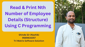 Read & Print Nth Number of Employee Details Structure Using C Programming