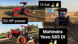 Mahindra Yovo 585 DI ⛳️❤️ 13 hal tah full testing video ⛳️✌🏽 (real video) #mahindra #stunt