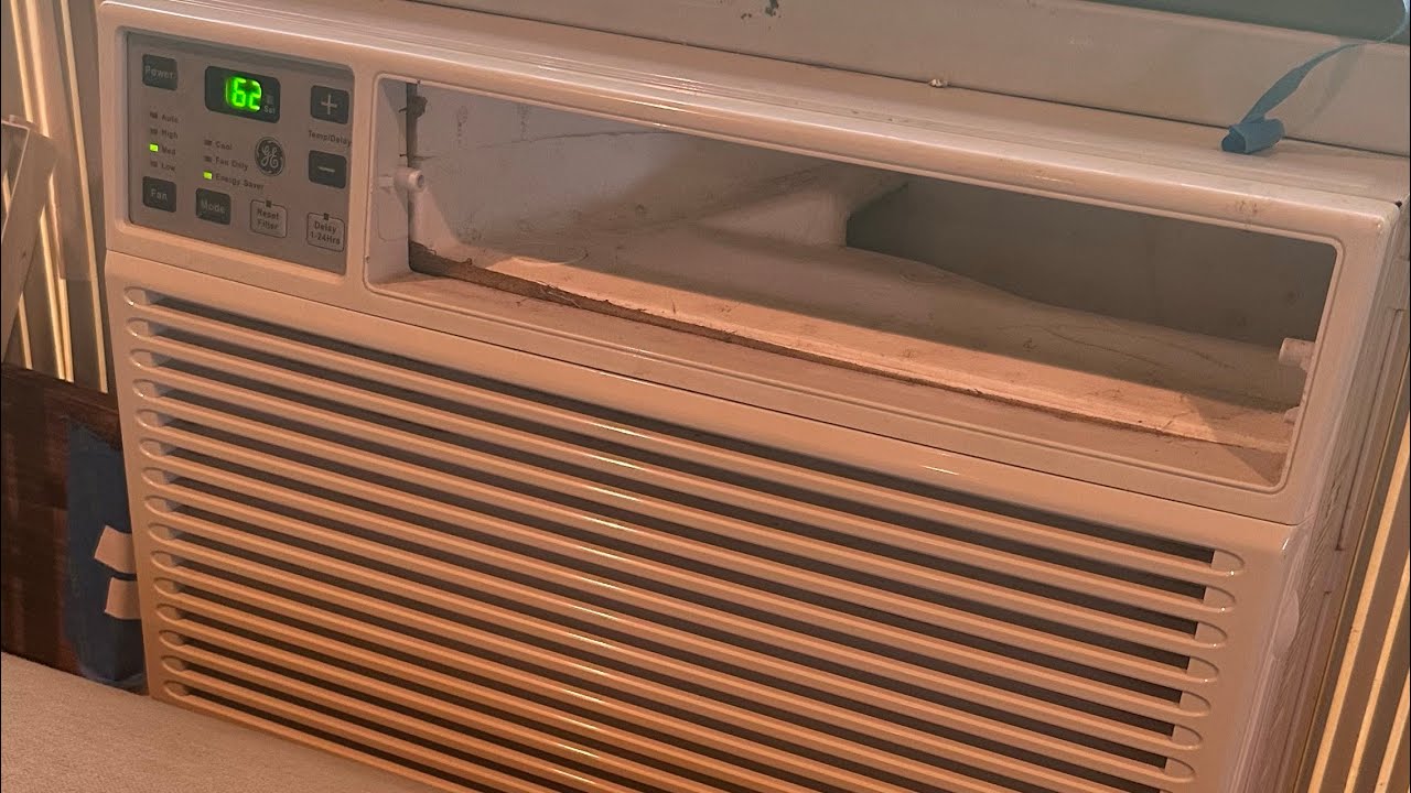 GE 10000BTU(?) window air conditioner compressor start up - YouTube