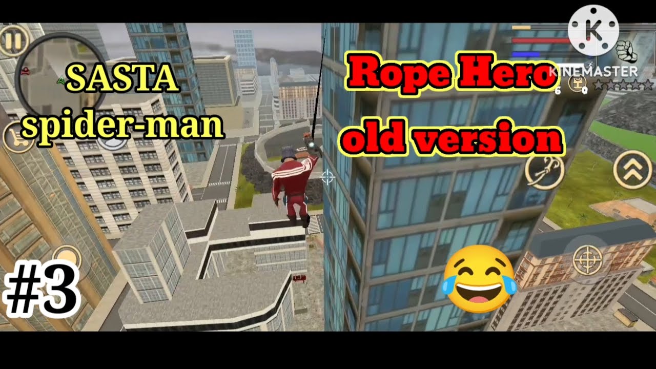 Sasta spider man in Rope Hero old version 😂😂😂