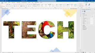 Texto con imagen de fondo en WORD (Máscara de texto con imagen) screenshot 2