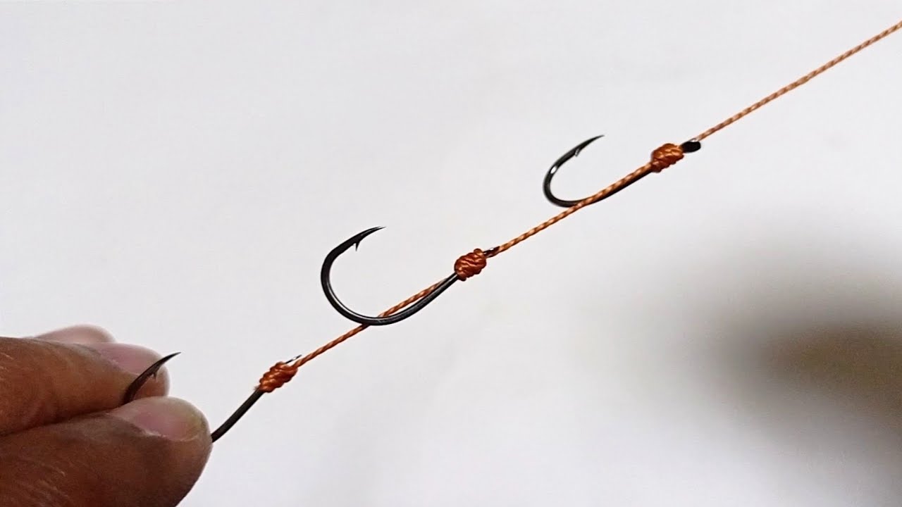 How To Tie Three Fishing Hooks One Line 