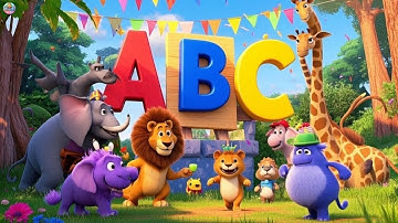 ABC Animal Song | Fun Alphabet Learning with Animals & 3D Kids Animation 🐵🦁🦋🔤