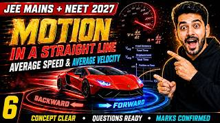 Average Speed Vs Average Velocity | Motion in a Straight Line |JEE Mains &amp; NEET 2027