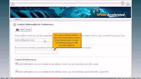 How to update your contact information in cPanel