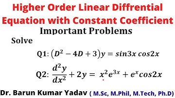 Higher Order Differential Equation With Constant Coefficient | problems | CF&PI | Part 5 |