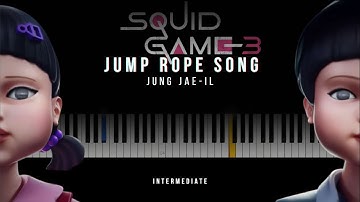 Squid Game 3 Jump Rope Song | "Knock, knock" | INTERMEDIATE Piano Tutorial