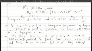 Lec 9. Zariski Topology on Projective Space