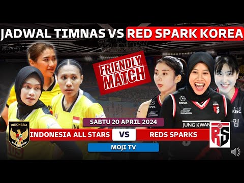 Jadwal Siaran Langsung Voli Putri  : Indonesia All Star Vs Red Spark  #redspark #voliputriindonesia