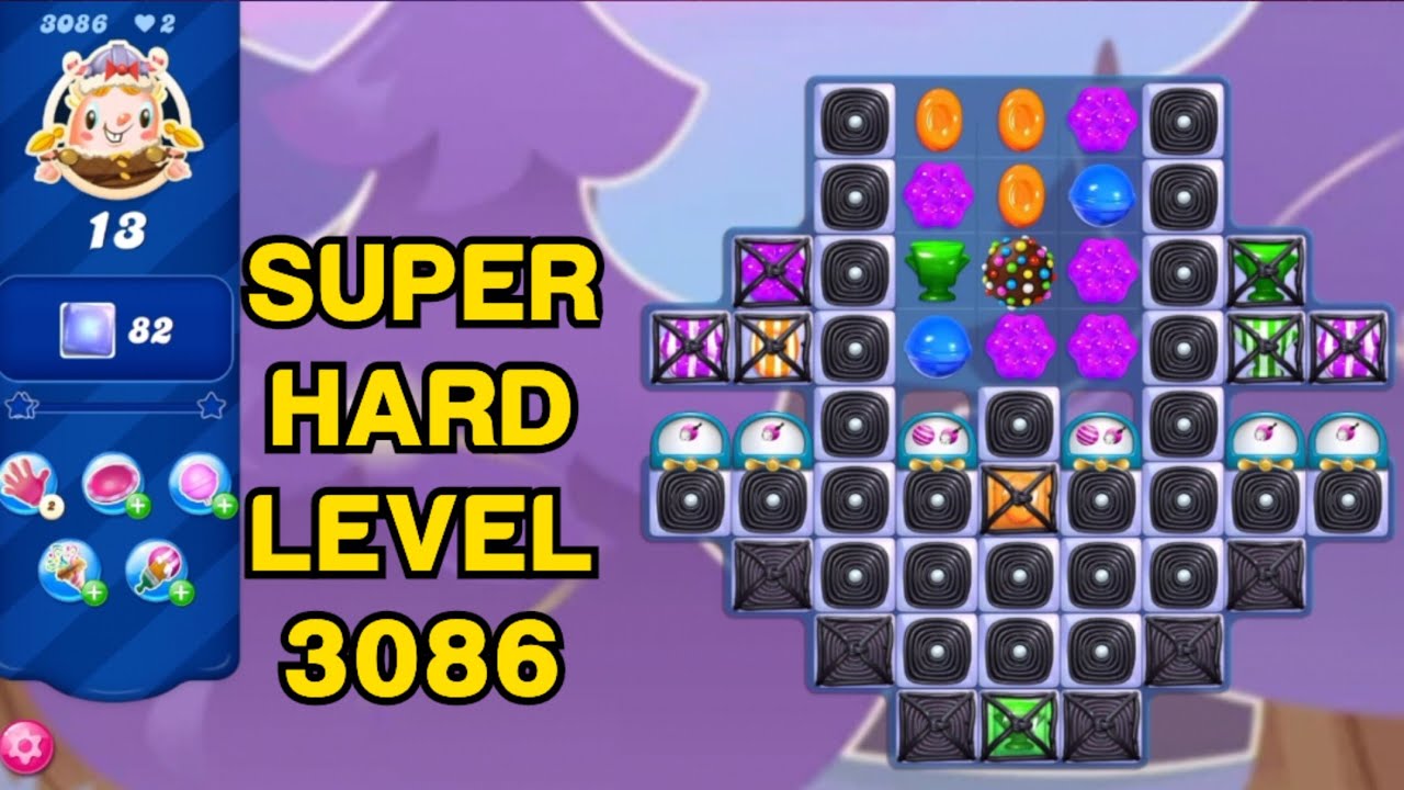 Candy Crush Saga Super Hard Level 3086 2 Stars 🌟🌟 YouTube