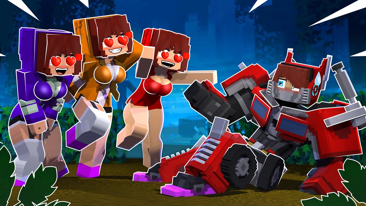 JJ TRANSFORMER LOVE CURSE - JJ & Mikey Maizen Minecraft Animation