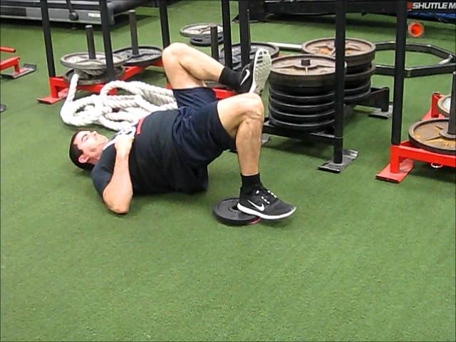 Plate Resisted Single Leg Sliding Leg Curls 