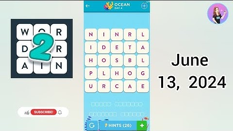 WordBrain 2 Ocean Event Day 4 June 13, 2024 Solution