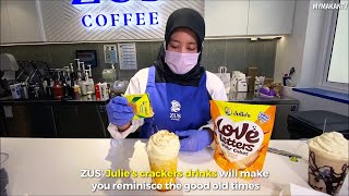 NEW Julie's Crackers drinks by ZUS Coffee, a Merdeka special menu