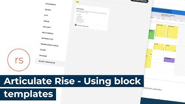 Articulate Rise - Using block templates