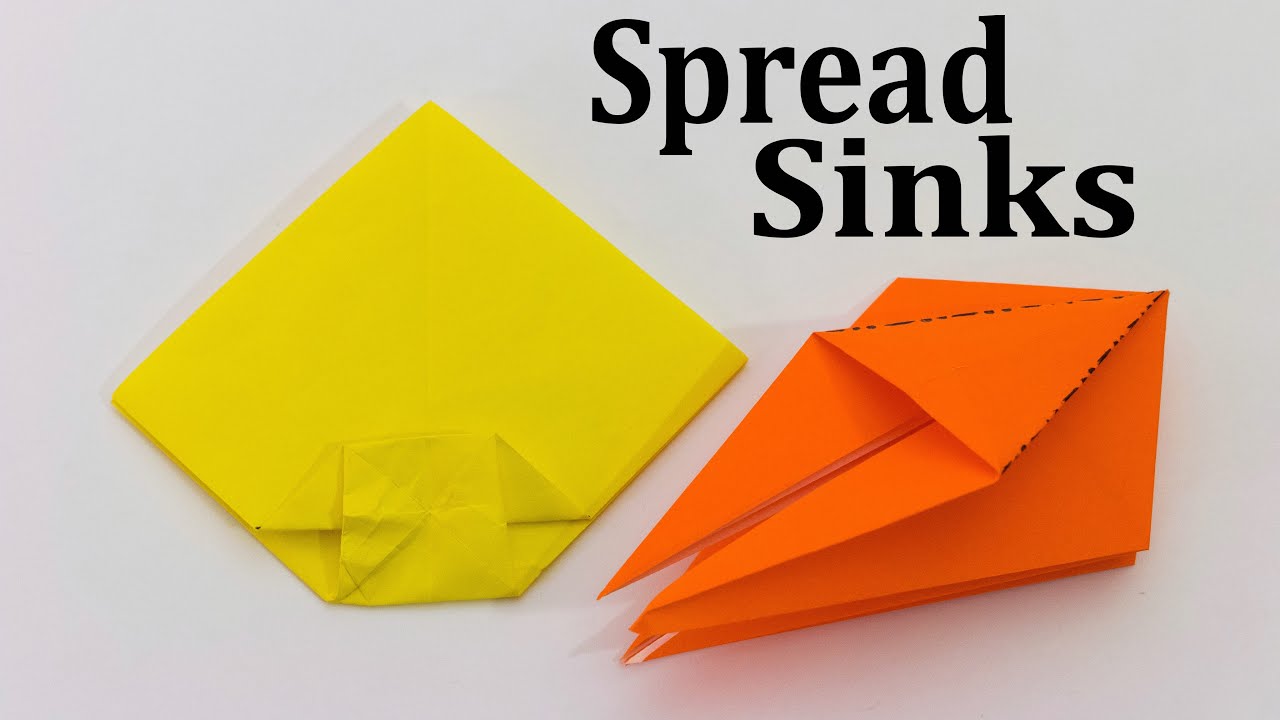 Origami Basics Spread Sinks (aka Spread Squash) Tutorial YouTube