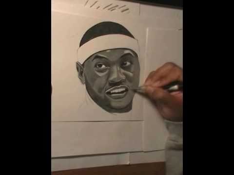 Carmelo Anthony Portrait drawing