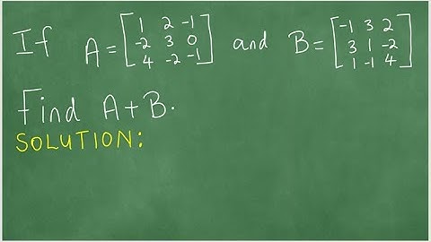 Addition of Matrices 3x3.
