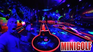 4D BLACKLIGHT MINI GOLF REVIEW | ACTION ZONE REVIEW [GERMAN]