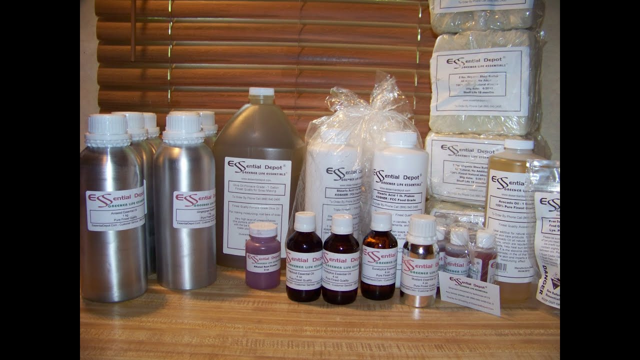 Essential Depot Haul, Where to buy Shea Butter and Essential Oils, how to make soap - YouTube