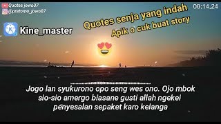 Download Lagu Quotes jowo. Indah nya senja dikala sore😍