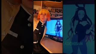Zenitsu Bruh are you okay?😂☠️ #foryou #cosplay #animegameycosplay #fypシ゚viral #demonslayer #shorts