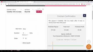 Famous Never lose Binary.com strategy (Risk) Profile
