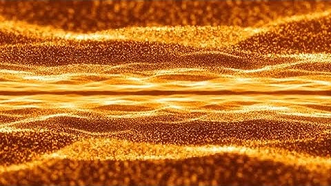 Gold Glowing Particle Waves Background Stock Motion Graphics
