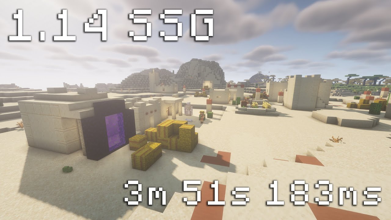 Minecraft Set Seed Glitchless Speedrun 1.14.4 | (03:29.767) - YouTube