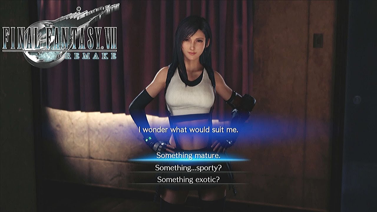 FF 7 Remake Tifa Lockhart All Choices Selection 