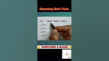 Analogy Reasoning Tricks | Analogy Reasoning Short Trick | Simple Easy 55M #reasoning #shorts #ssc