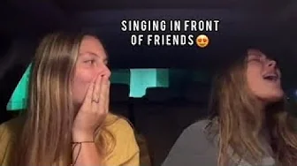 Singing in front of friends and family for the first time priceless reactions