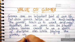 Value Of Games|paragraph on value Of Games|Essay on value Of Games| screenshot 5
