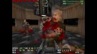 Doom E1M2 playthrough with modified monsters