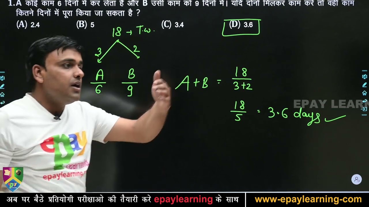 Class 1 | Time & Work Chapter Full Class | Maths for SSC, Railway, Banking | SHR Global India