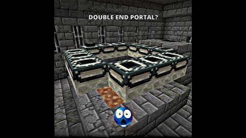 DOUBLE END PORTAL😱!? #minecraft #shorts #edit #memes